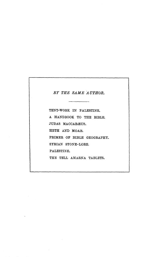 BY C.R. Conder, Conder C.R. - The bible and the east by 1896