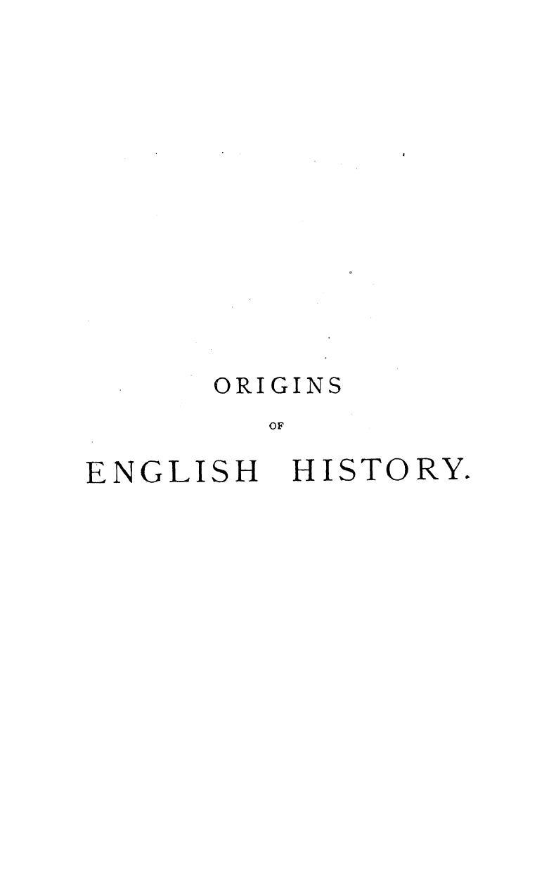BY Charles Elton, Elton - Origins of english history by 1882