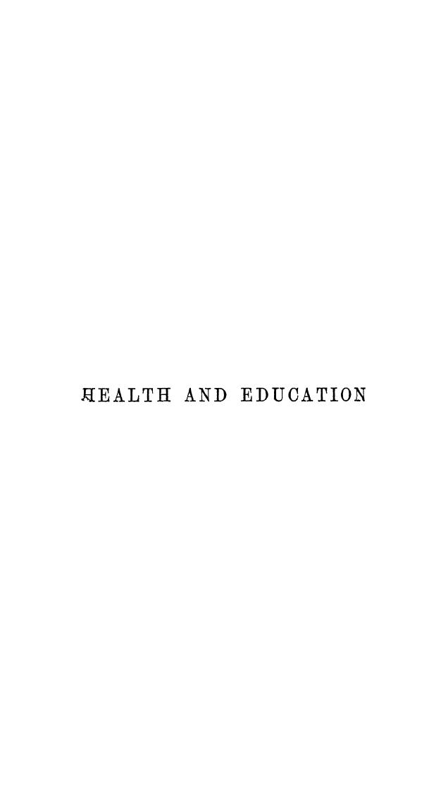 BY Charles Kingsley, Kingsley - Health and education by 1887