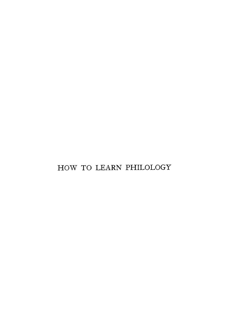BY Eustage H. Miles, M.A. - How to learn philology by 1899