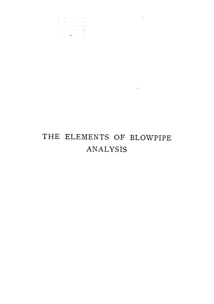 BY Frederick Hutton Getman - The elements of blowpipe analysis by 1899