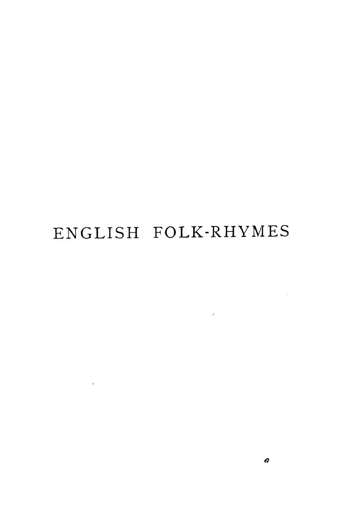 BY G. F. Northall, Northall G.F. - English folk-rhymes by 1892