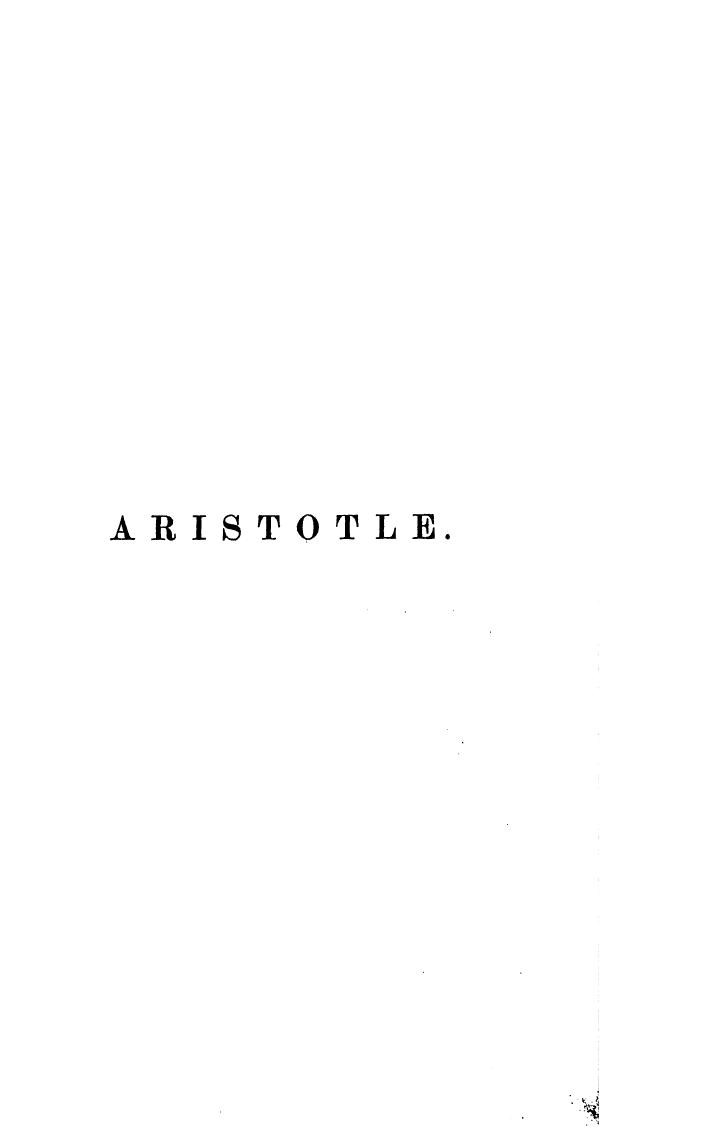 BY George Henry Lewes - Aristotle by 1864