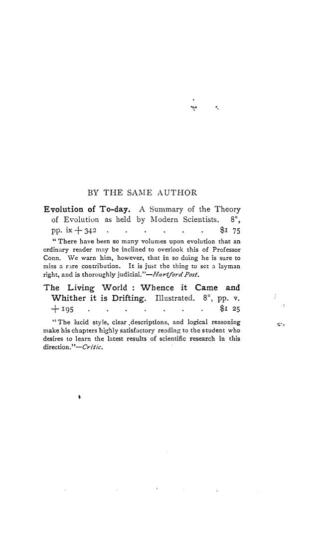 BY H. W. CONN, CONN H.W. - The method of evolution by 1900