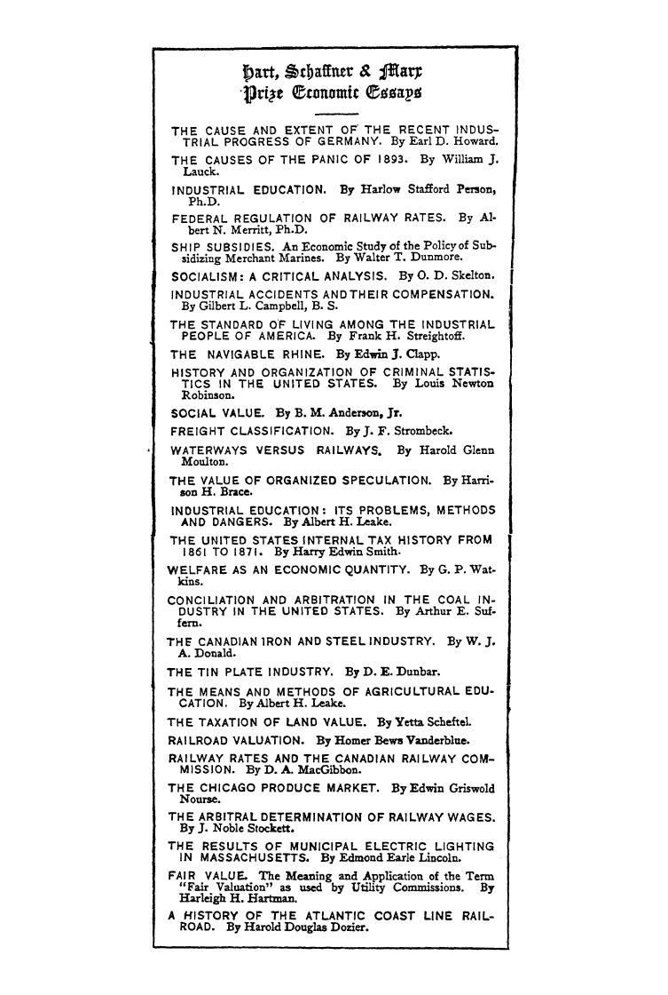 BY Harold G. Moulton by Waterways versus railways