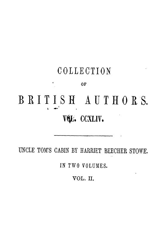 BY Harriet Beecher Stowe - Uncle tom's cabin  . vol. 2 by 1852