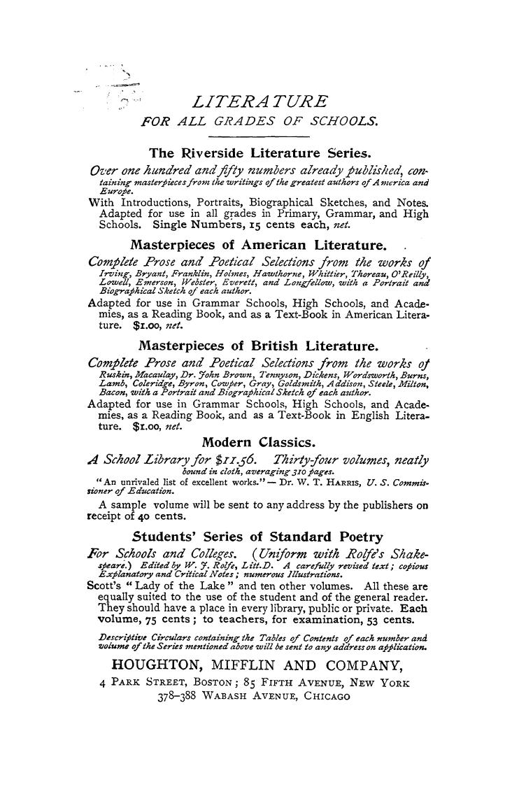 BY Horace E. Scudder by George washington