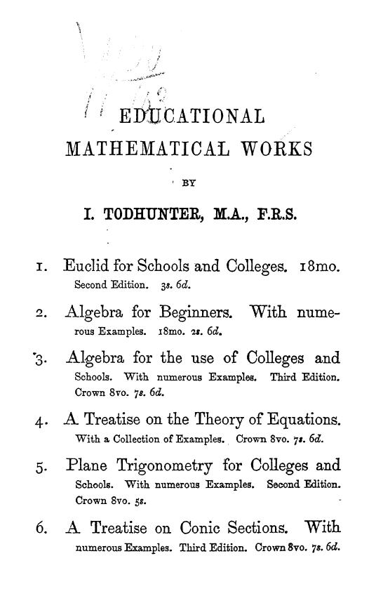 BY I. Todhunter, Todhunter I. - The elements of euclid for the use of schools and colleges by 1864