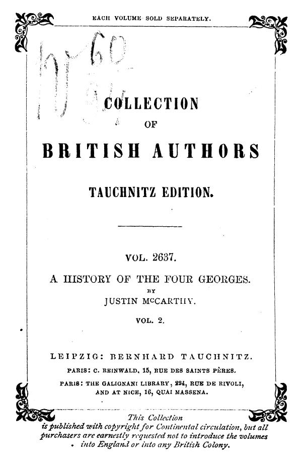 BY Justin Mccarthy - A history of the four georges. vol. 2 by 1890