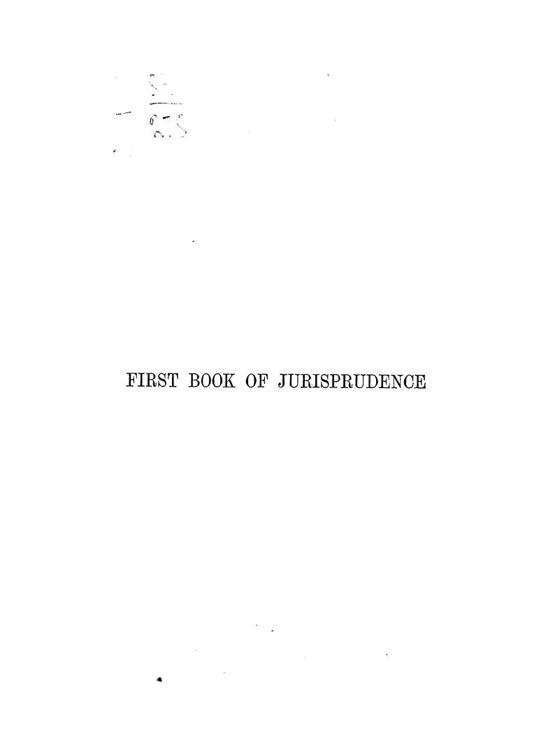 BY SIR Frederick Pollock - A first book of jurisprudence by 1896