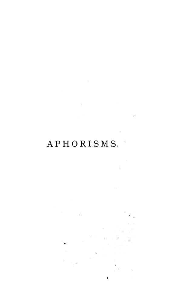 BY SIR George Ramsay - Aphorisms by 1865