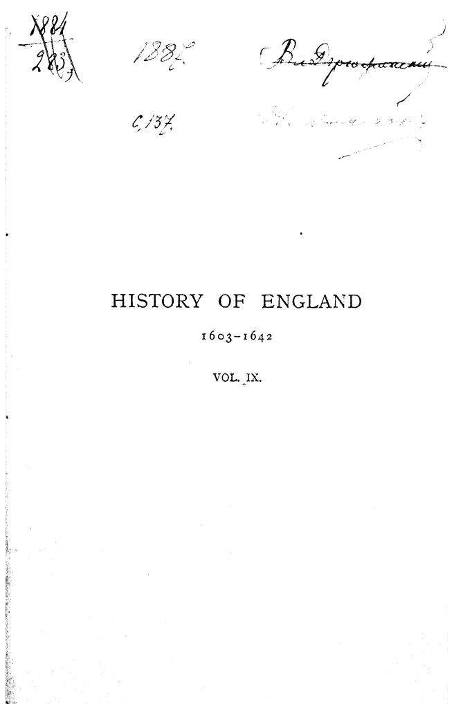 BY Samuel R. Gardiner - History of england 1639-1641. vol. 9 by 1884