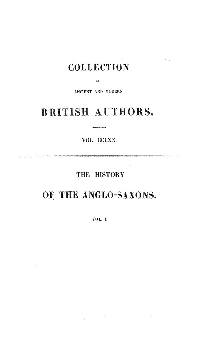 BY Sharon Turner - The history of the anglo-saxons . vol. 1 by 1840