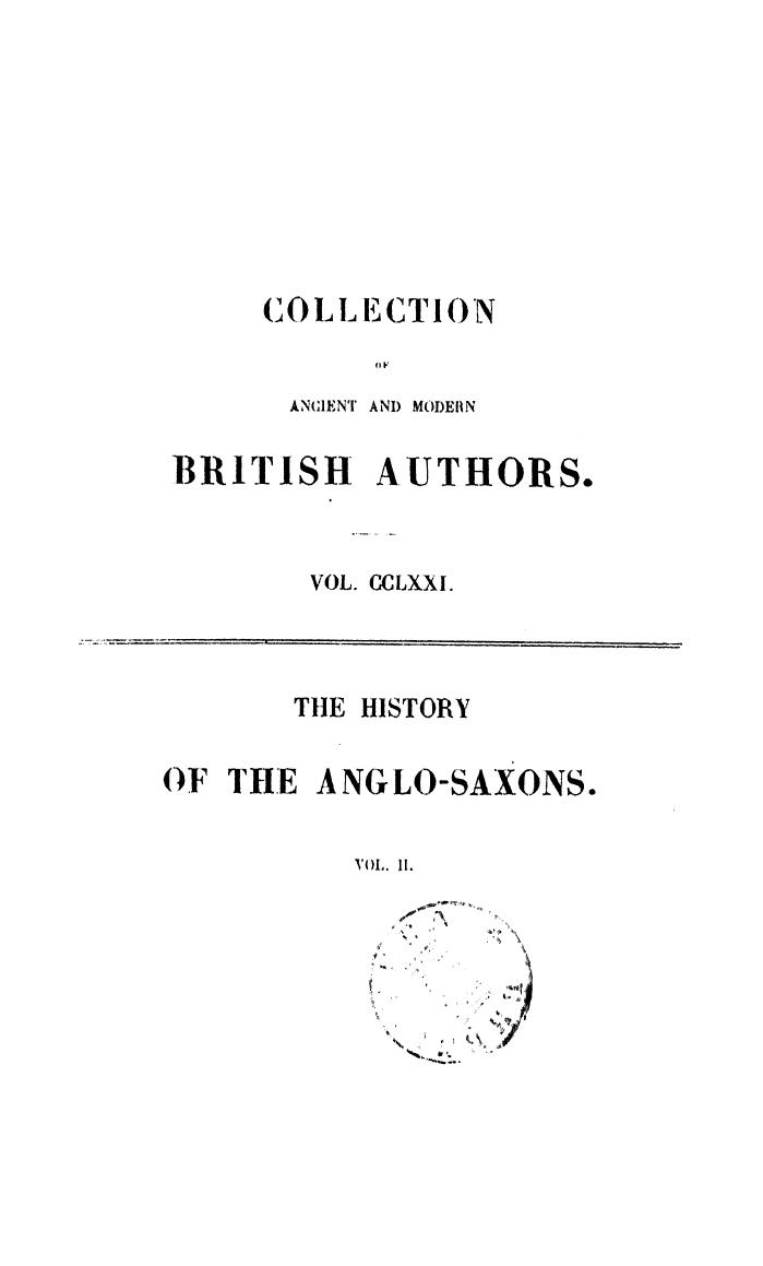 BY Sharon Turner - The history of the anglo-saxons . vol. 2 by 1840