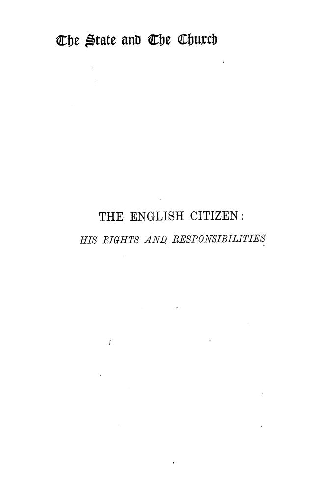 BY THE HON. Arthur Elliot - The state and the church by 1899