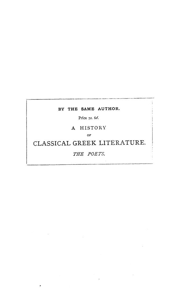 BY THE REV. J. P. Mahaffy - A history classical greek literature the prose writers. vol. 2 by 1880