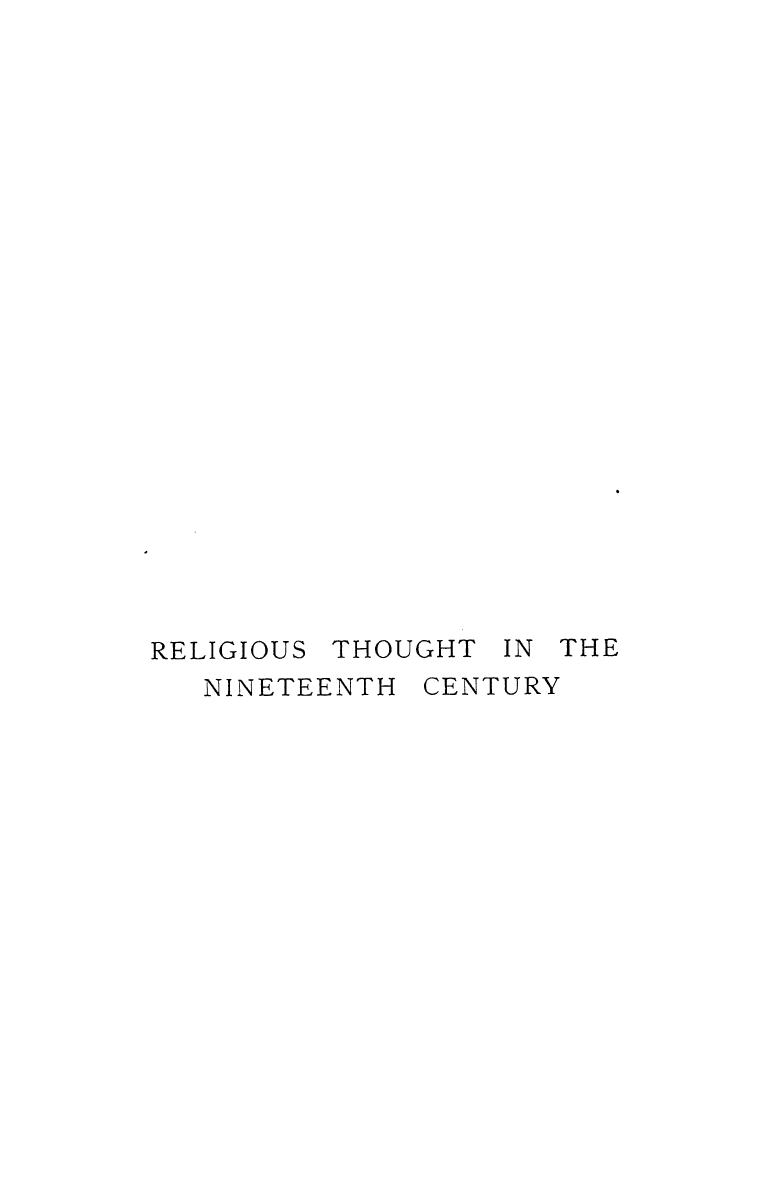 BY THE REV. JOHN HUNT - Religious thought in england in the nineteenth century by 1896