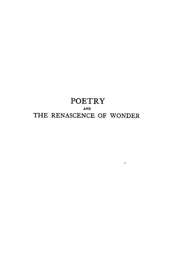 BY Theodore Watts-dunton by Poetry & the renascence of wonder