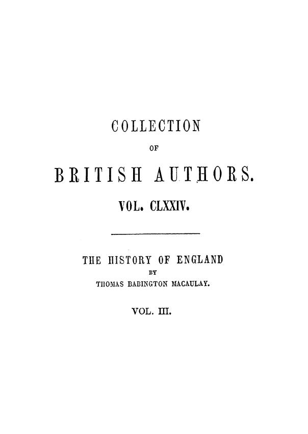 BY Thomas Babington Macaulay - The history of england . vol. 3 by 1849
