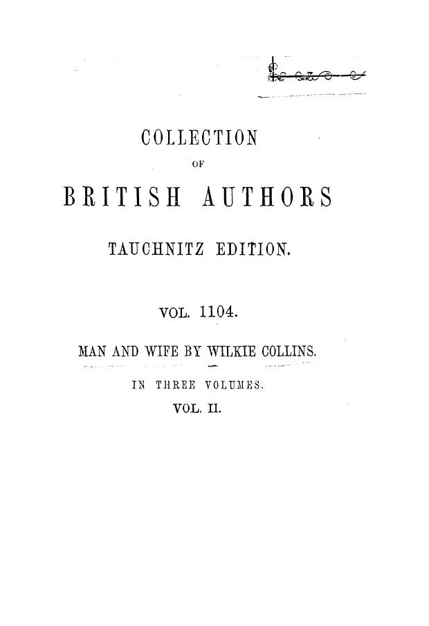BY Wilkie Collins - Man and wife  . vol. 2 by 1870
