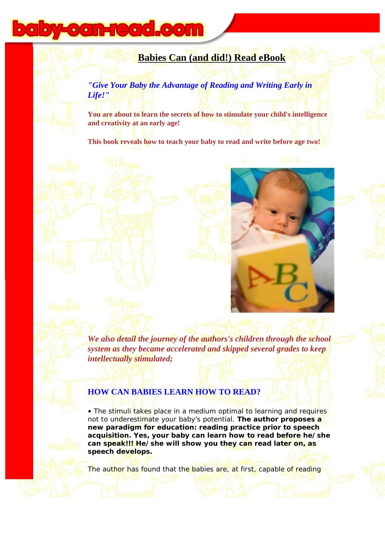 Baby Can Read. by Best of Kuszter's Collection