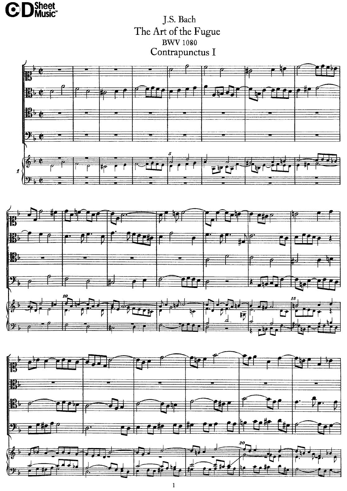 Bach Organ: The Art of the Fugue by WBaxley Music Subito Music Corp & Stephens Pub. Co