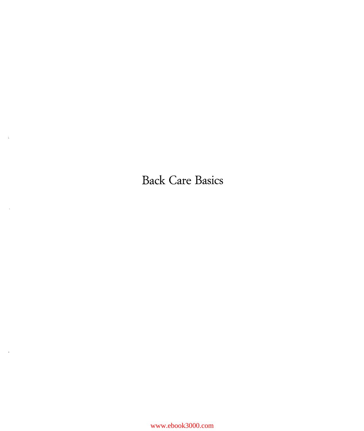 Back Care Basics: A Doctor's Gentle Yoga Program for Back and Neck Pain Relief by Unknow