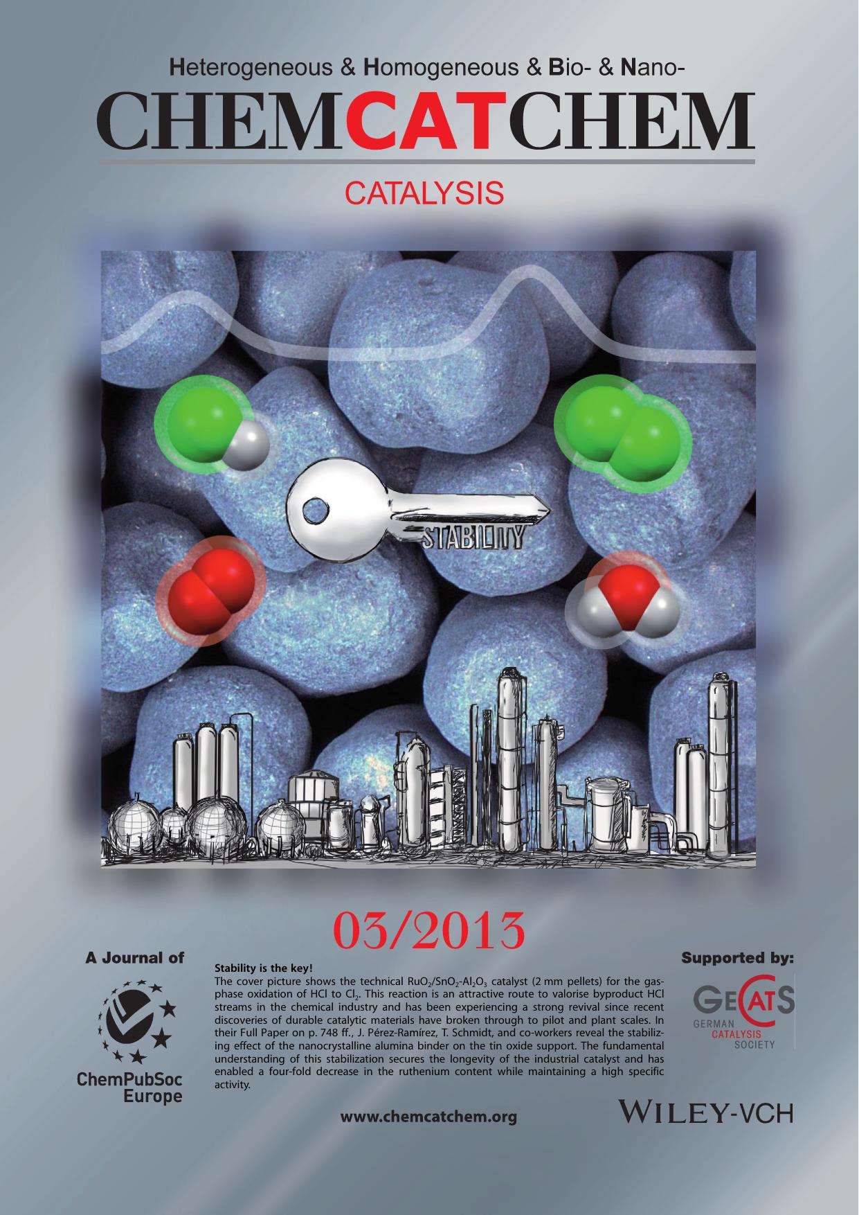 Back Cover: Industrial RuO2Based Deacon Catalysts: Carrier Stabilization and Active Phase Content Optimization (ChemCatChem 32013) by Unknown