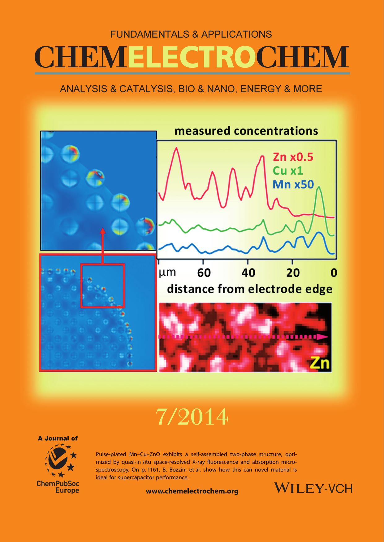 Back Cover: PulsePlating of MnCuZnO for Supercapacitors: A Study Based on Soft Xray Fluorescence and Absorption Microspectroscopy (ChemElectroChem 72014) by Unknown