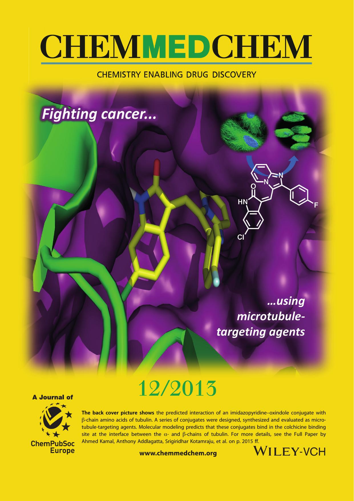 Back Cover: Synthesis and Biological Evaluation of ImidazopyridineOxindole Conjugates as MicrotubuleTargeting Agents (ChemMedChem 122013) by Unknown