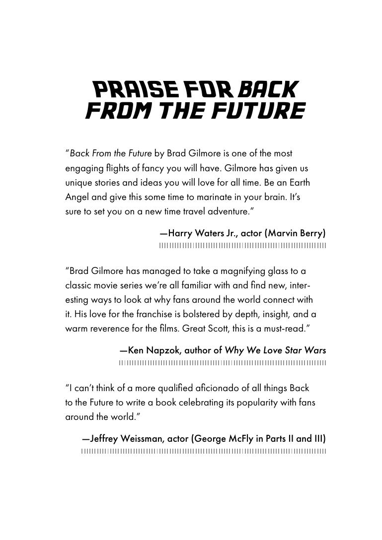 Back From the Future: A Celebration of the Greatest Time Travel Story Ever Told by Brad Gilmore