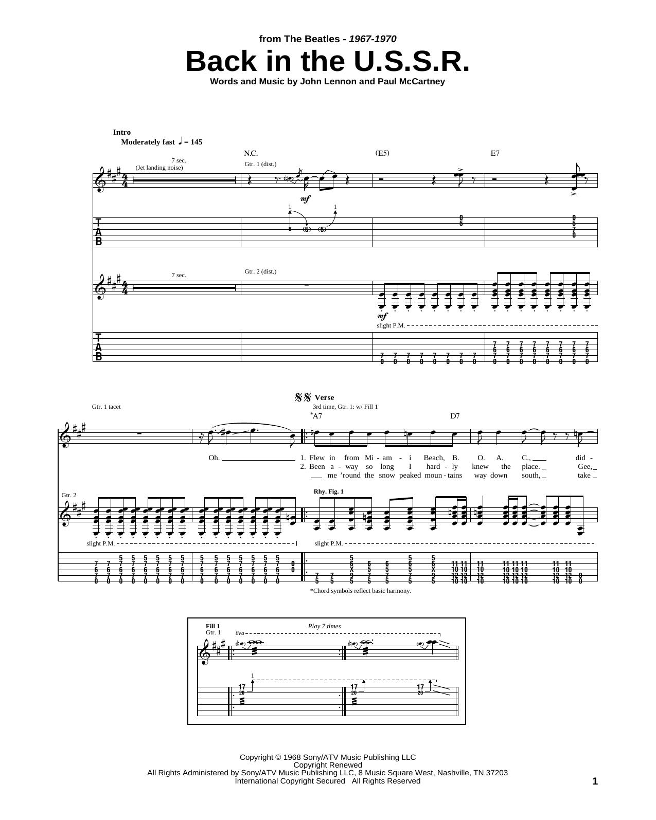 Back In The U.S.S.R. by The Beatles