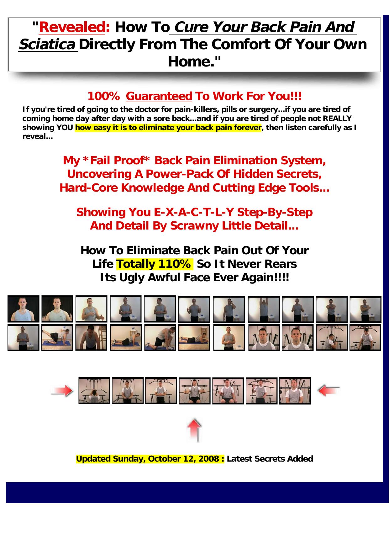 Back Pain And Sciatica Exercise Video Program (cure Back Pain). by Best of Kuszter's Collection