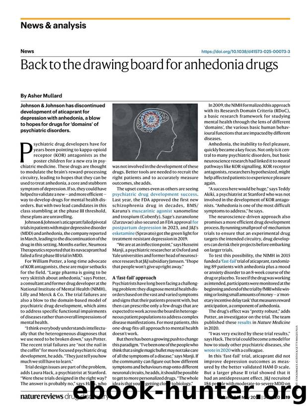 Back to the drawing board for anhedonia drugs by Asher Mullard