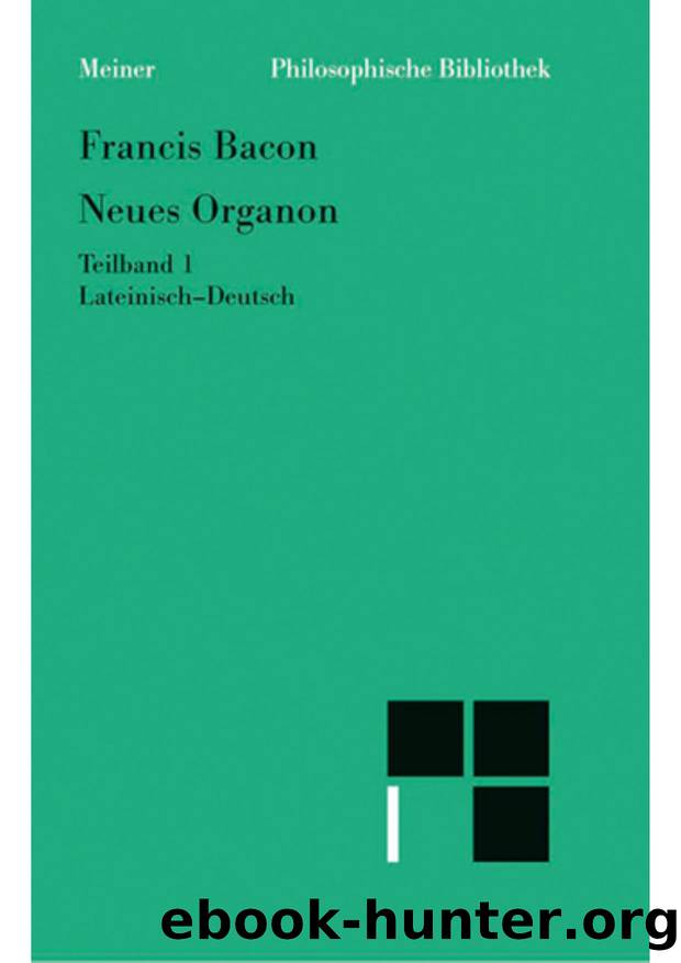 Bacon by Philosophische Bibliothek (9783787331994)