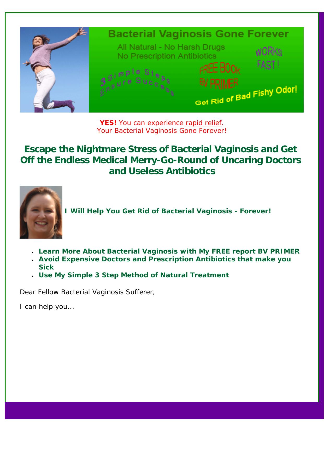 Bacterial Vaginosis Gone Forever. by Best of Kuszter's Collection