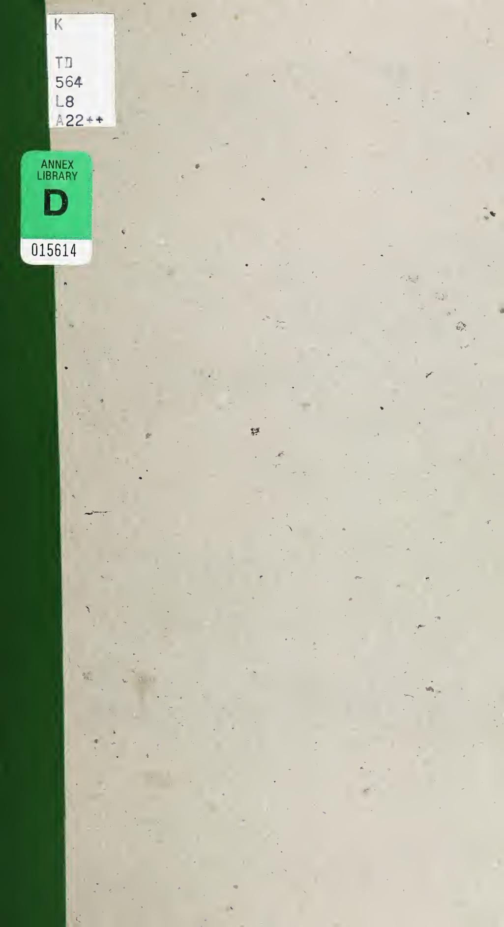 Bacterial treatment of crude sewage (second report) by London County Council
