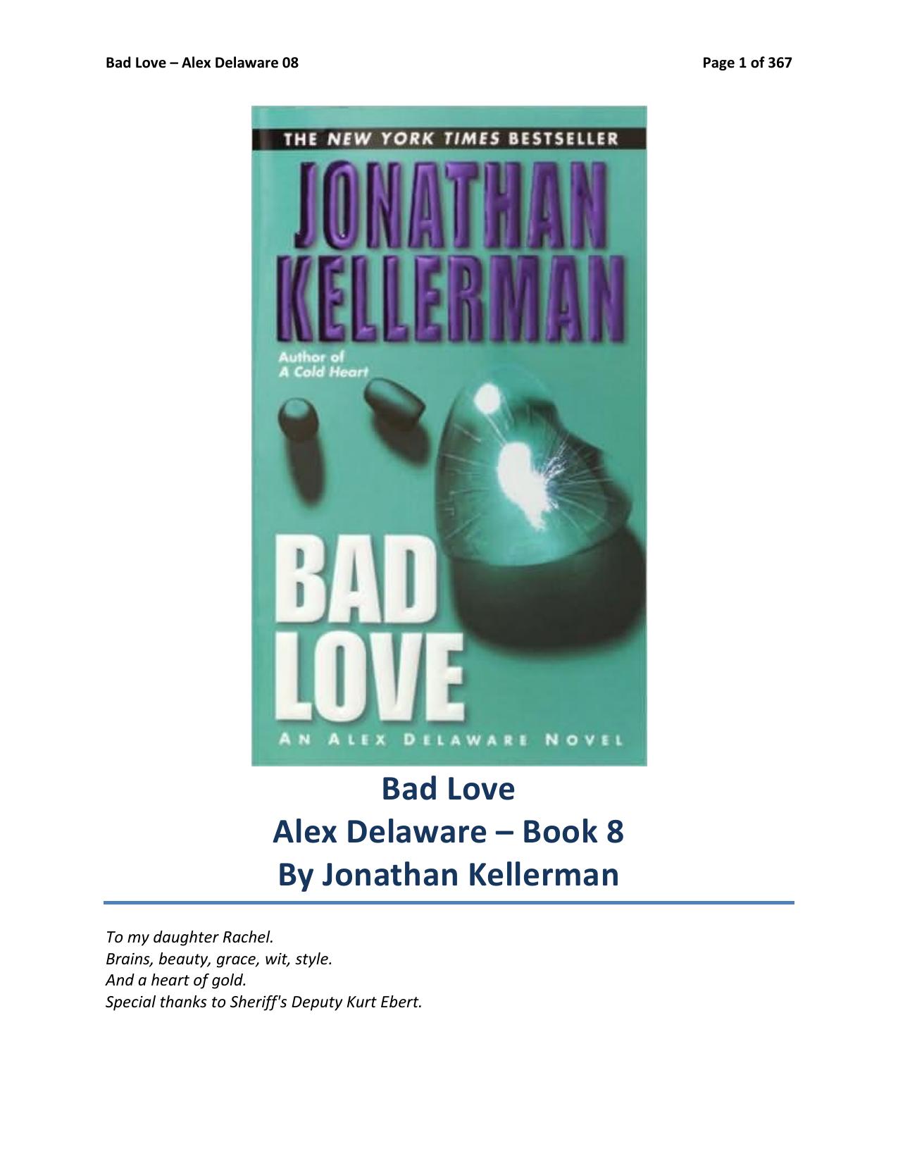 Bad Love by Jonathan Kellerman