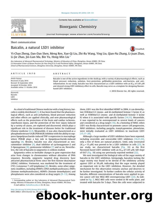 Baicalin, a natural LSD1 inhibitor by unknow