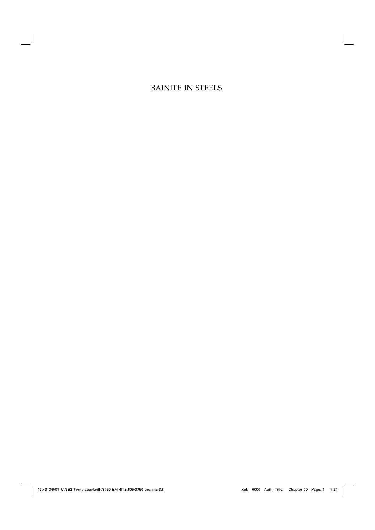Bainite In Steels. Transformations, Microstructure and Properties by Bhadeshia H.K.D.H