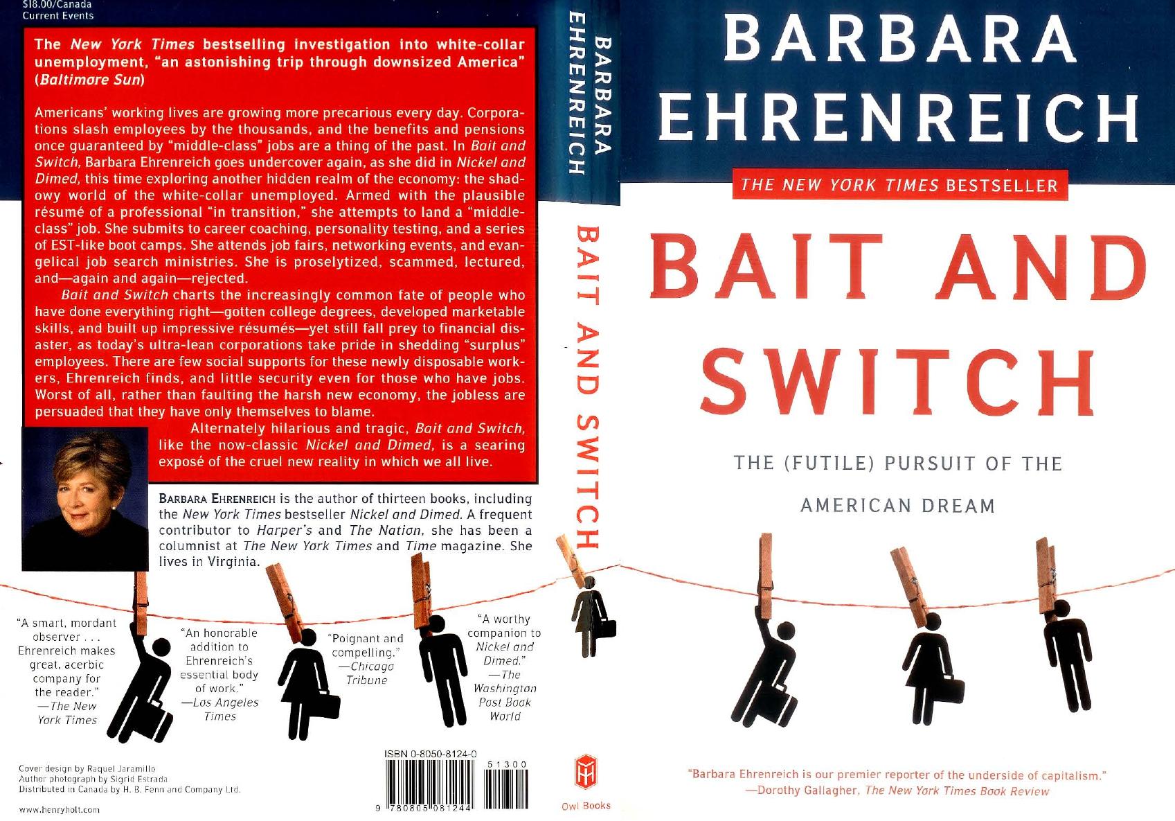 Bait and Switch by Barbara Ehrenreich