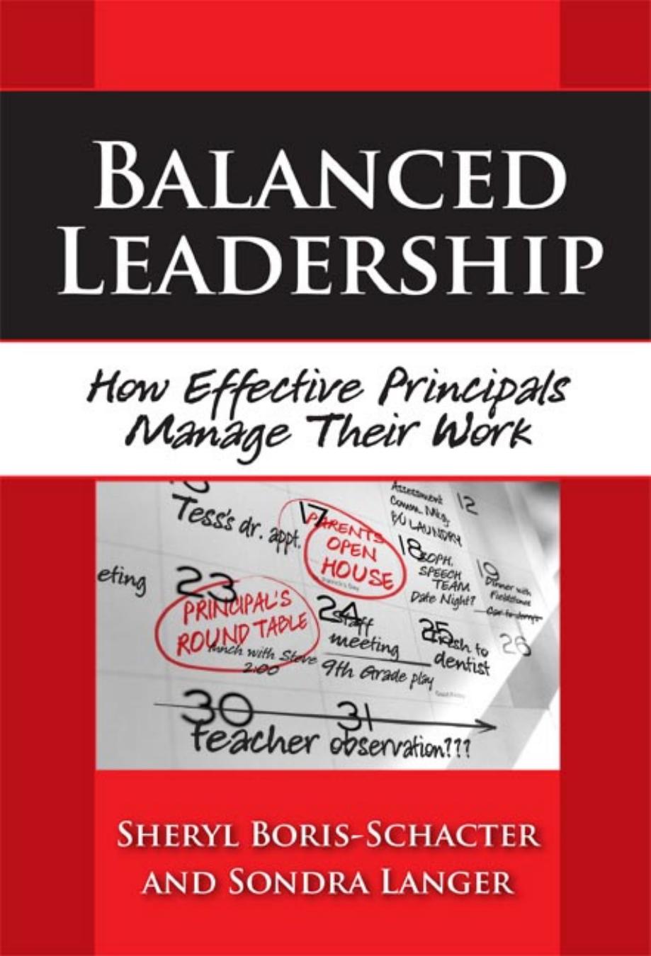 Balanced Leadership: How Effective Principals Manage Their Work (Critical Issues in Educational Leadership) by Sheryl Boris-schacter Sondra Langer