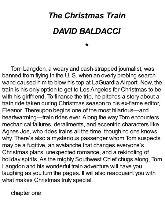 Baldacci, David - The Christmas Train by Baldacci David