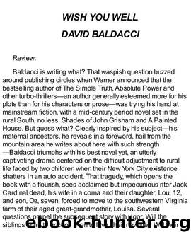 Baldacci, David - Wish You Well by Baldacci David