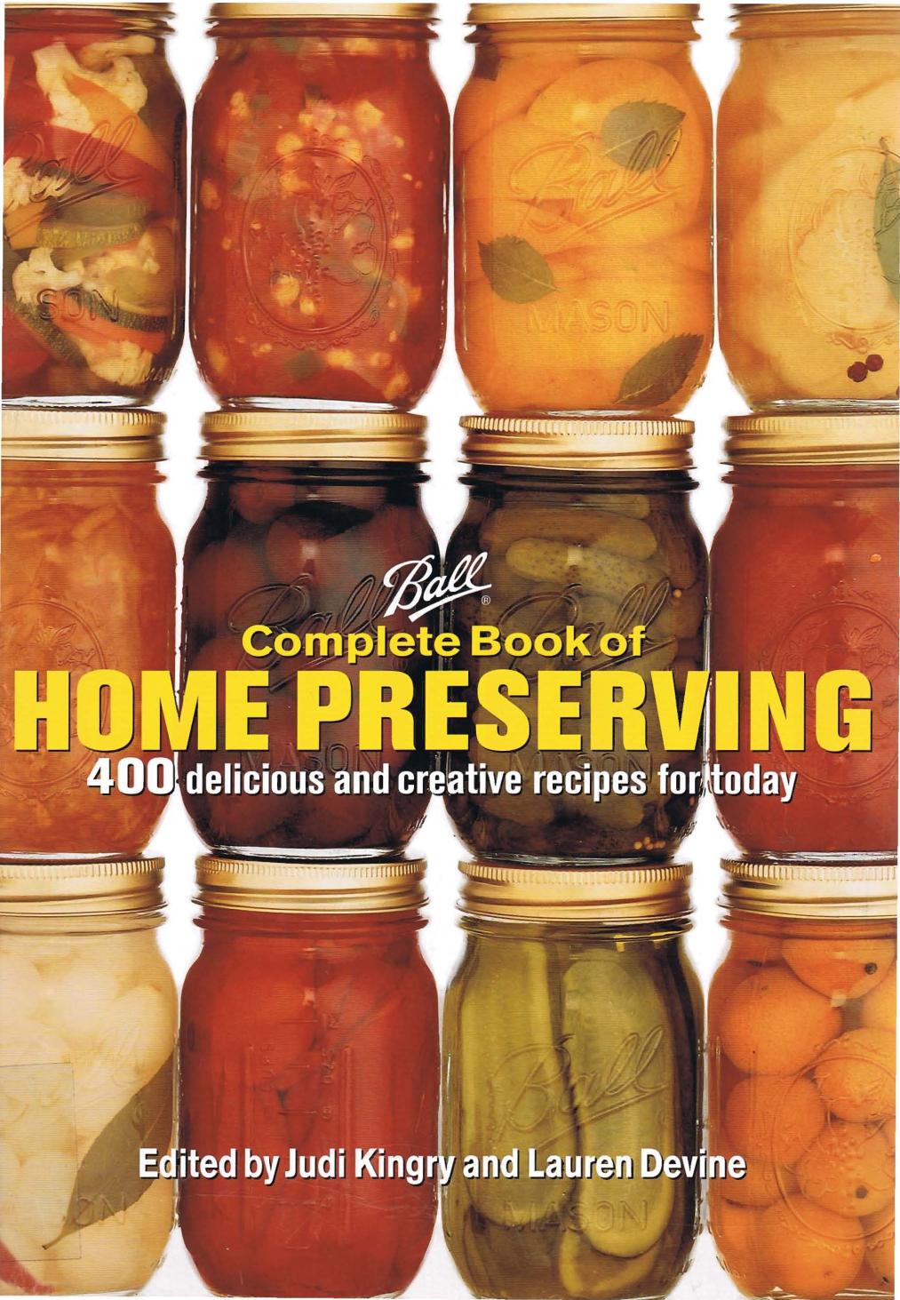 Ball-Complete Book of Home Preserving by Unknown