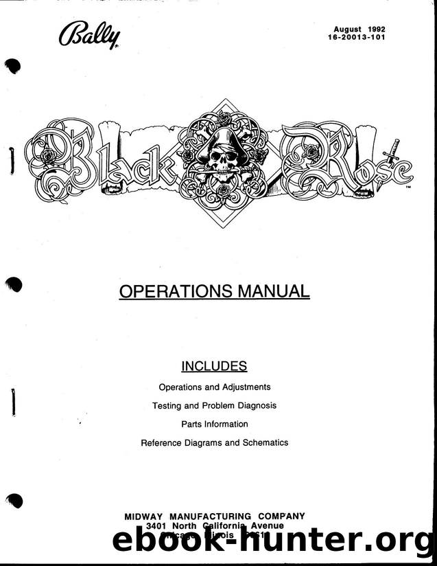 Bally Black Rose Manual by Unknown