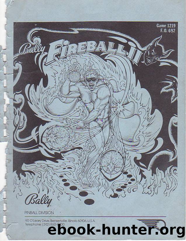 Bally Fireball II Manual by Bally Pinball Division