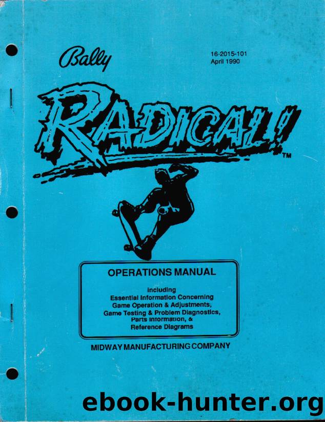Bally Radical Operations Manual by Midway Manufacturing Co