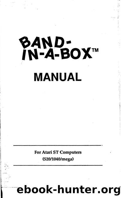 Band-In-A-Box by Manual