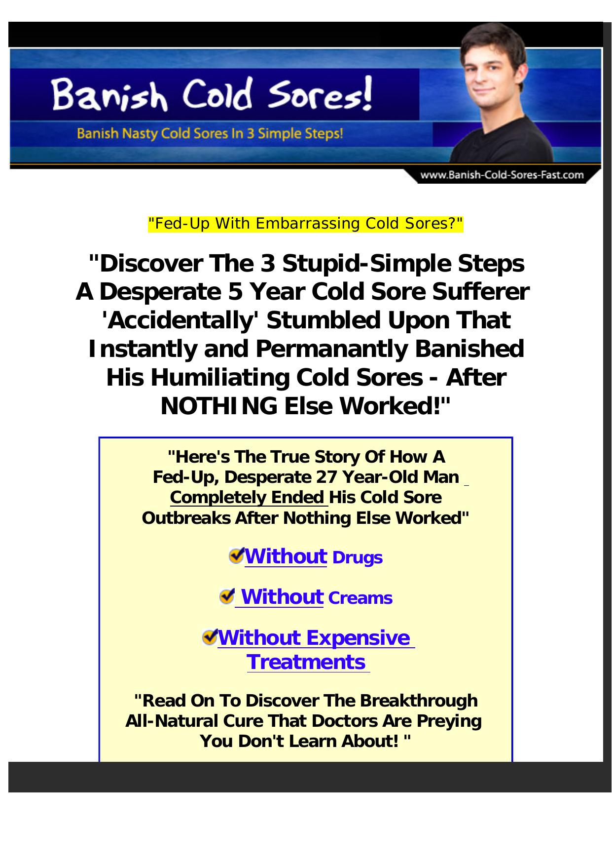 Banish Cold Sores! In 3 Simple Steps. by Best of Kuszter's Collection